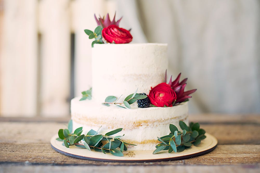 Decorated cake ready for a custom box